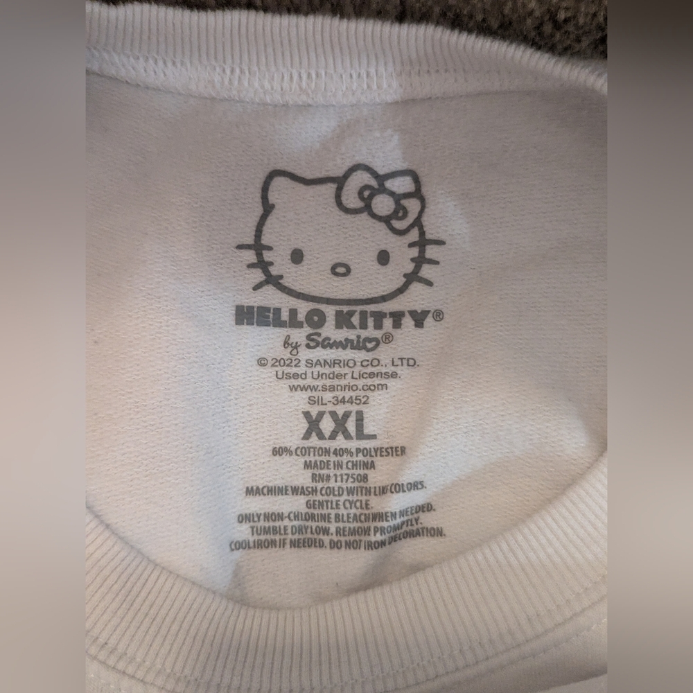 Hello Kitty Graphic Sweatshirt - White and Pink - Picture 3 of 3